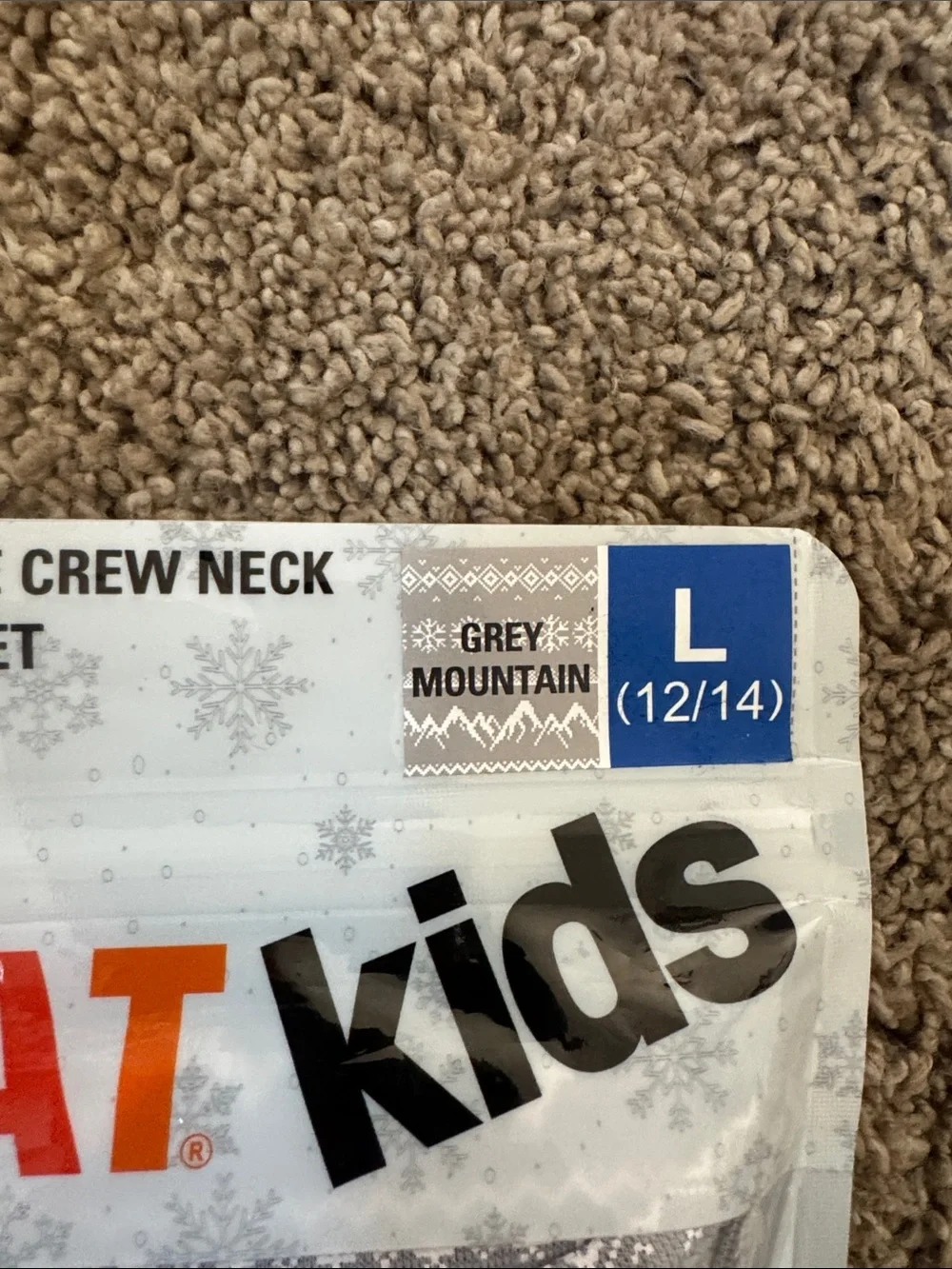 32° Heat Kids Long Sleeve Crew Neck Legging Set in Black Gray size large 12- 14